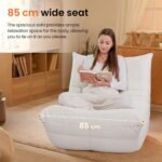 Togo Beige Suede Fireside Lounge Chair – Ergonomic & Modern - Image 6