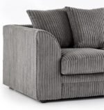 New Luxor Grey Fabric Corner Sofa – Jumbo Cord 3–4 Seater (Right-Hand Facing) - Image 3