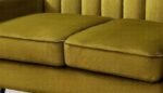 Velvet 2 Seater Sofa in Olive Green - Compact Ella Range - Image 7