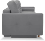 Pastella Green Sofa Bed with Storage – 213cm Velour Fabric Sleeper Sofa - Image 7