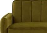Velvet 2 Seater Sofa in Olive Green - Compact Ella Range - Image 6